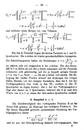 II. Hauptteil k < 1.