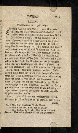 239-247, LXXIV. Stephanus wird ...; LXXV. Die Samariter ...