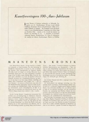 Kunstforeningens 100-Aars-Jubilæum