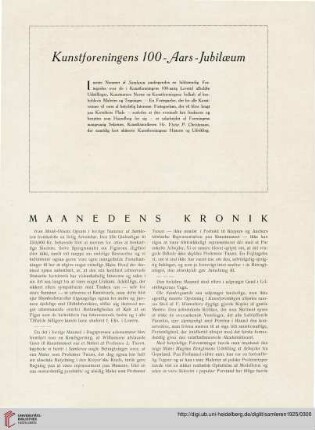 Kunstforeningens 100-Aars-Jubilæum