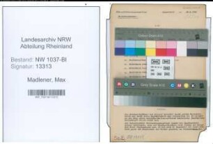 Entnazifizierung Max Madlener , geb. 13.11.1898 (Arzt)