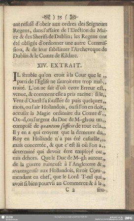 XIV. Extrait