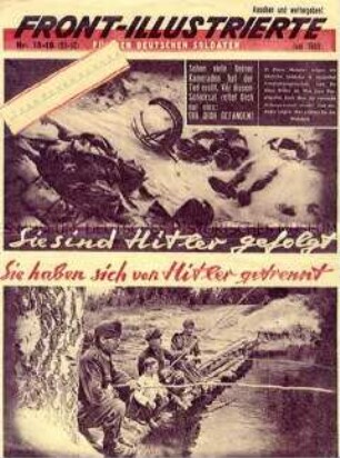Illustrierte sowjetische Kriegszeitung für Soldaten der Wehrmacht und Kriegsgefangene mit stark idealisierten Bildern aus einem sowjetischen Kriegsgefangenenlager