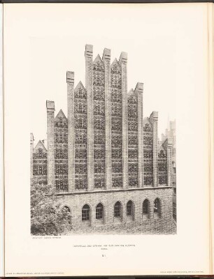 Gymnasium Zum grauen Kloster, Berlin: Ansicht Turnhalle von der Giebelseite (aus: Neubauten der Stadt Berlin, Bd. III, 1904)