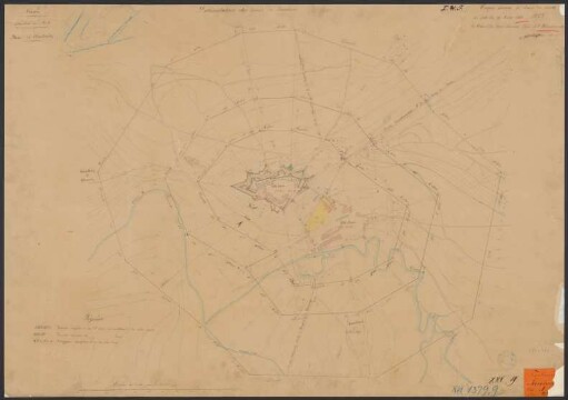 Place de Montmédy : délimitation des zônes de servitudes : croquis annexé à l'avis du comité en date du 29 Mars 1853