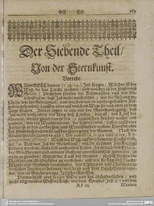 Der Siebende Theil/ Von der Sternkunst.