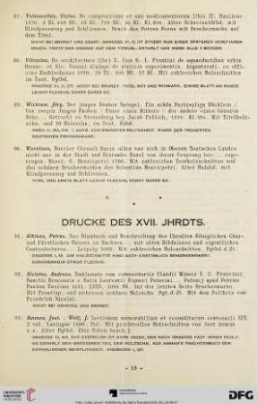 Drucke des XVII. Jhrdts. (Nr. 91-140)