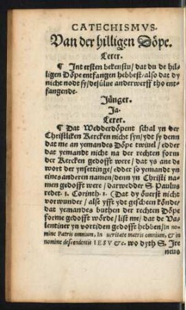 Van der hilligen Döpe.