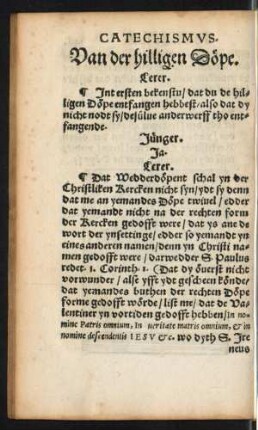 Van der hilligen Döpe.