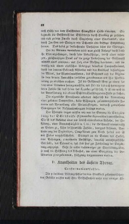 D. Krankheiten des äußern Thorax.