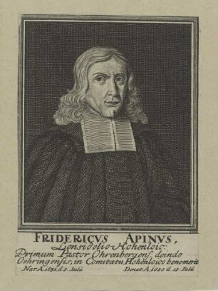 Bildnis des Friderichus Apinus