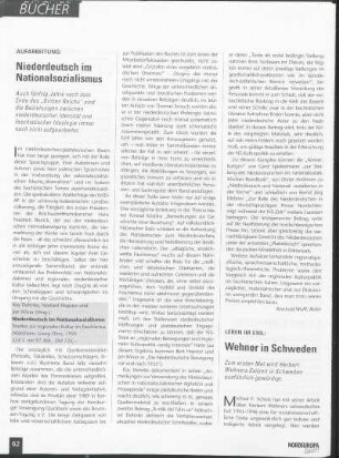 Aufarbeitung: Niederdeutsch im Nationalsozialismus