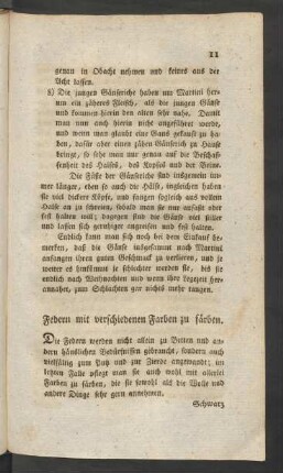 Federn mit verschiedenen Farben zu färben.