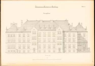 Lehrerinnenseminar, Saarburg: Rückansicht 1:100