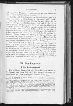 A. Der Portlandzement.