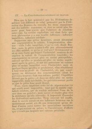 IV. La Confédération générale du travail
