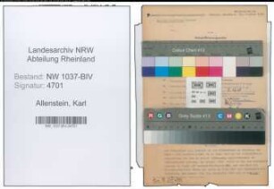 Entnazifizierung Karl Allenstein , geb. 16.11.1898 (Polizeibeamter)