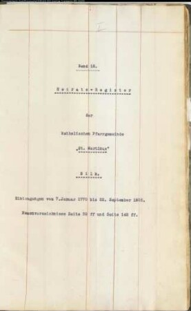 (Gemeinde: St. Martin, römisch-katholisch)