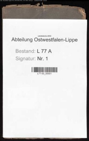 Anstellung der Drosten im Amt Detmold
