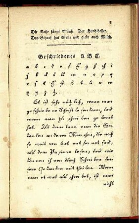 Geschriebenes ABC.