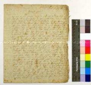 Brief des Peter Daniel Hauschild an seine Eltern; Ludwigsdorf bei Schweidnitz, 17. Juli 1813