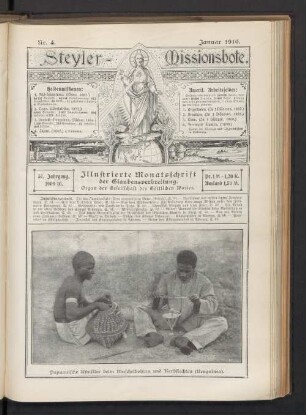Nr. 4. Januar 1910. 37. Jahrgang.