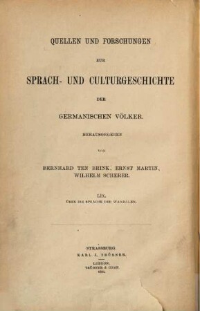 Über die Sprache der Wandalen : ein Beitrag zur germanischen Namen- und Dialektforschung