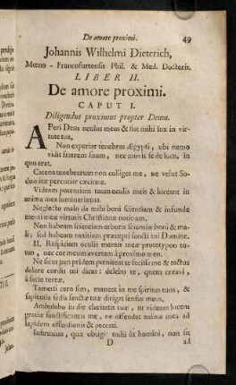 49-75, Liber II. De amore proximi.