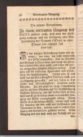 Die neunte Betrachtung.