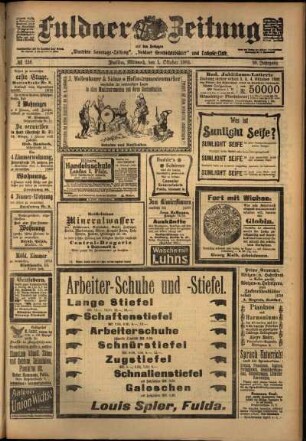 Zweite Ausgabe vom Mittwoch, den 01. Oktober 1902.