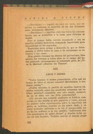 XIX - Amor y deber