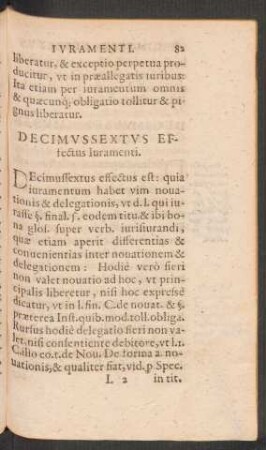 Decimus Sextus Effectus Iuramenti.
