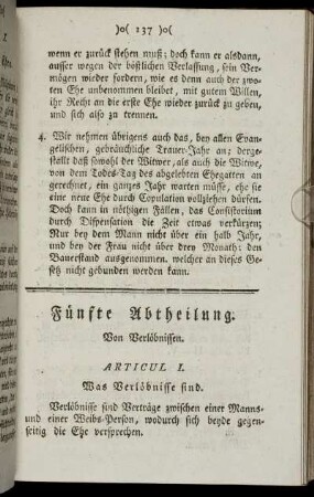 Fünfte Abtheilung. - Siebente Abtheilung.