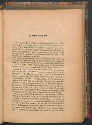 La obra de Rodó
