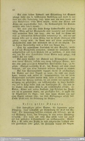 Ueber grüne Düngung