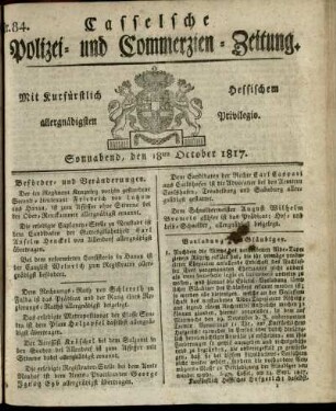 Nr. 84, Sonnabend, den 18ten October 1817