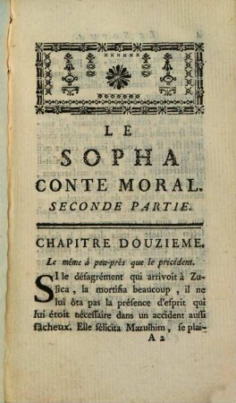 Le Sopha : Conte Moral, 2