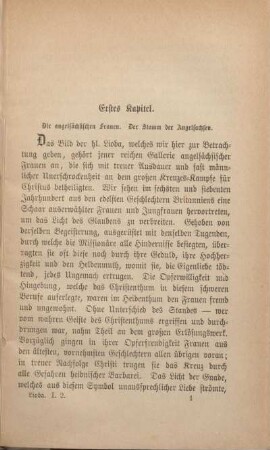 Erstes Kapitel. Die angelsächsischen Frauen. Der Stamm der Angelsachsen.