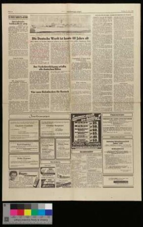 Hamburger Echo - Die Deutsche Werft ist heute 40 Jahre alt - Albert Ballin und Walther Rathenau gehörten zu den Gründern der größten Hamburger Werft