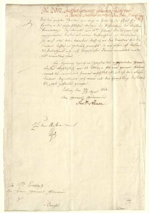 Brief mit Unterschrift