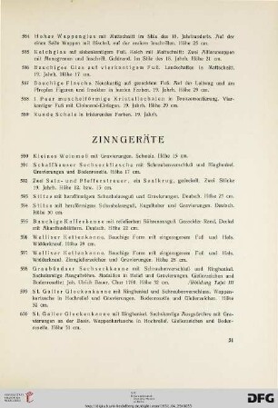 Zinngeräte (Nr. 590-637)
