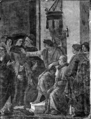 Petrus und Paulus im Disput mit dem Magier Simon vor Kaiser Nero und die Kreuzigung Petri