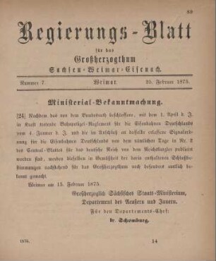 Nr. 7 : 25. Februar 1875