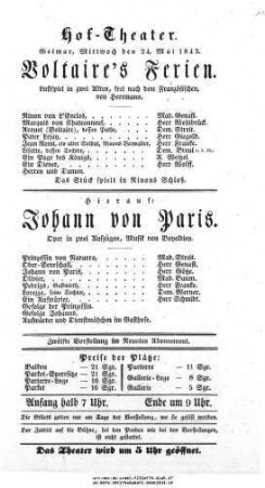 Voltaire's Ferien