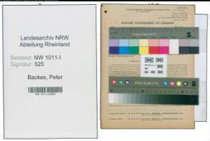Entnazifizierung Peter Backes , geb. 30.07.1901 (Lebensmittelhaendler)