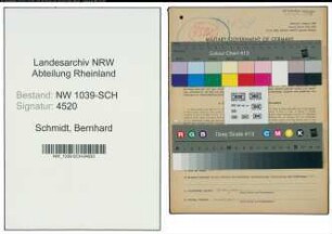 Entnazifizierung Bernhard Schmidt , geb. 14.12.1885 (Obersteuersekretaer)