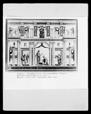 Pompeji, unbekanntes Gebäude, Wandmalerei