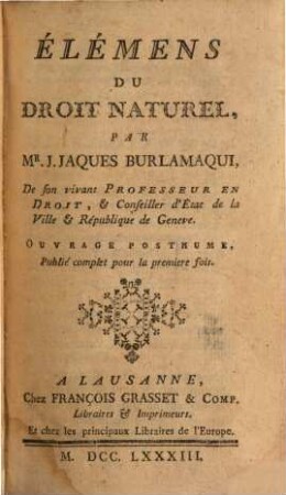 Élémens du droit naturel