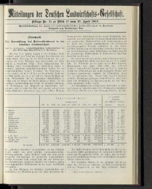 Beilage Nr. 11 zu Stück 17 vom 27. April 1907.