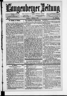 Langenberger Zeitung. 1888-1935